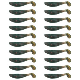 FlipFlop N'Socks 2" Paddle Tail Perch Baits Soft Plastic Hand Poured in USA - 2" Mini-Swimbait - MORF