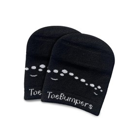 Toe Bumpers Seamless Toe Socks for Men Soft, Breathable, and Cushioned for Protection - Perfect Toe Protection Socks for Blisters While Running, Playing, and Hiking-Large 1-Pair Black