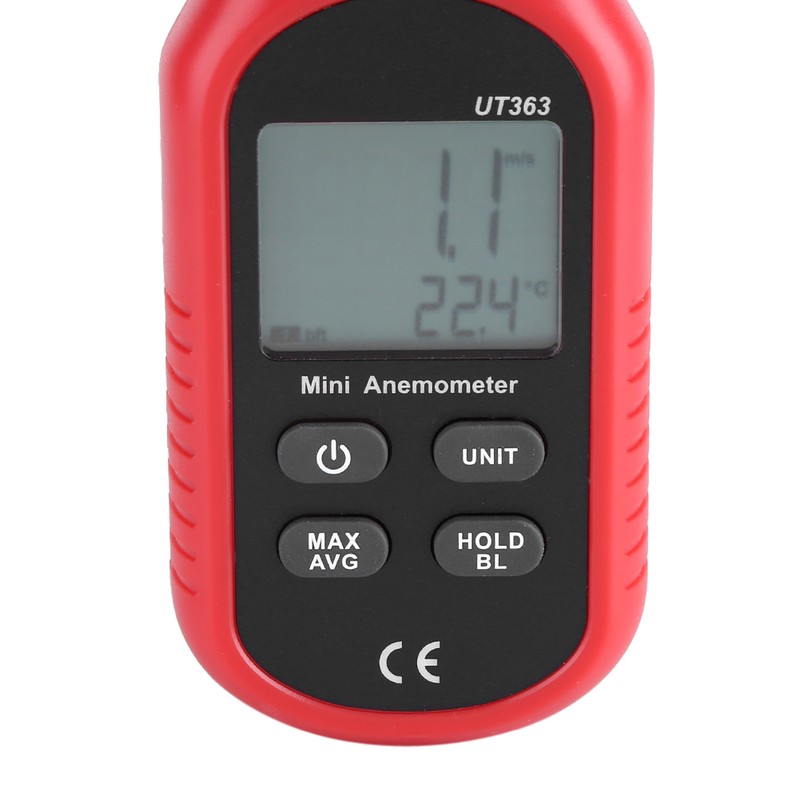 UT363 High Accuracy LCD Digital Anemometer Wind Speed Temperature Gauge