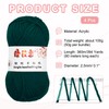 sourcing map 4PCS Crocheting Yarn, Ink Green 4 Ply Acrylic