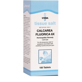 UNDA Calcarea Fluorica 6X | Homeopathic Remedy Helps Temporarily Relieve Symptoms Associated with Cracking of Joints | 100 Tablets