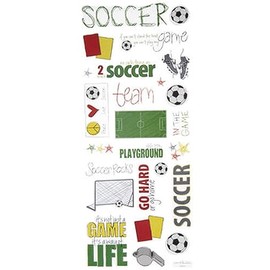 Soccer Doodle Stickers for Journaling, Scrapbooking, Cardmaking, Arts & Crafts - 25 Pieces