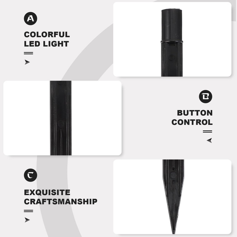 Kisangel Glowing Floor Lamp Stakes - 10Pcs Sturdy Plastic Ground