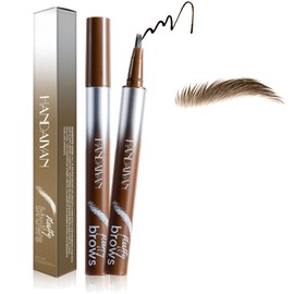 Eyebrow Pen - Eyebrow Pencil - Magic Liquid Eyebrow Pen & Brow-Fection Angled Brush - Waterproof, Long-Lasting - Create Natural Looking Defined Eyebrows Last All Day