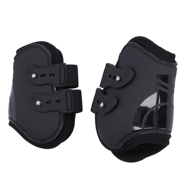 2Pcs Horse Tendon Boots Set Sturdy Adjustable PU Shell Tendon