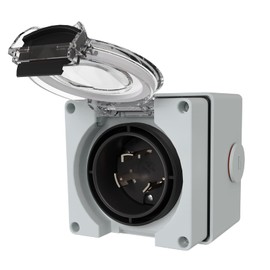 STARELO 30 Amp NEMA L6-30P Generator Power Inlet Box,250 Volt,Outdoor dustproof and Weatherproof for generators, Welding Machines, etc.ETL Listed.(NEMA L6-30P Box)