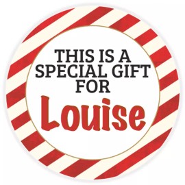 Kiwi Gifts This is a Special Gift for Louise - 3 Pack Circle Stickers 3 Inch - Christmas