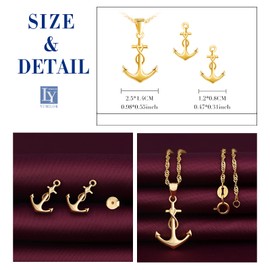 Yumilok Women's Necklace Earrings Jewellery Set 925 Sterling Silver Star with Infinity Symbol Infinity Anchor Pendant for Women Children, Sterling Silver, Cubic Zirconia