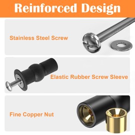 Toilet Seat Screws Fittings, 4 Pack Universal Toilet Lid Seat Hinges, Screw Fixings Fix WC Blind Hole Fittings, Bolts Toilet Seat Fittings for Toilets WC Blind Hole