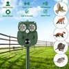 Animal Repellent Outdoor Solar Powered, Ultrasonic Deer Squirrel Skunk Rabbit