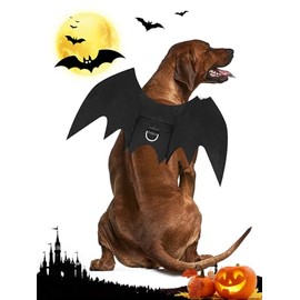 Disfraz de alas de murciélago de Halloween para perro, disfraz de Halloween para fiesta de cosplay para perro grande (XL)