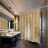 Yieldeer Gold Shower Curtain Sparkle Shimmer Bling Sparkly Bathroom Decor