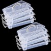 POHOVE 2 x 3 Tier Clear Plastic Storage Box with