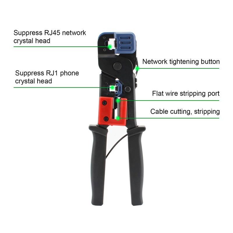 Network Cable Pliers Dual Use Soft Handle Comfortable Grip Incisive