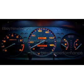 newlineperformanceLED Amber Orange LED Cluster Bulb KIT for Honda Civic Ek EX HX LX SI 1996-2000