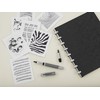 Yookers Metis Refillable Fibre Pen in Satin Chrome Black Grid