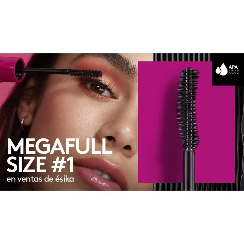 Máscara Pestañas Mega Full Size Ésika Rimel Gel Extensiones