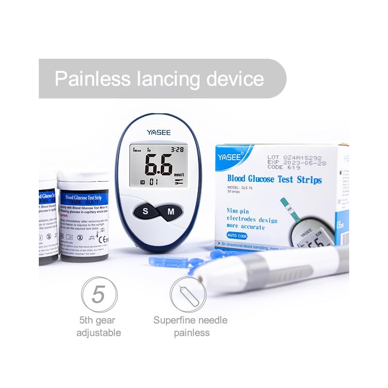 Blood Glucose Monitor for Home Use, Tests Sugar Levels with