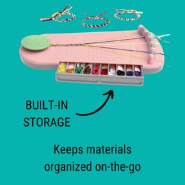 Choose Friendship My Friendship Bracelet Maker, 20 Pre-Cut Threads (Craft Kit/Kids Jewelry Kit) - Blush Pink