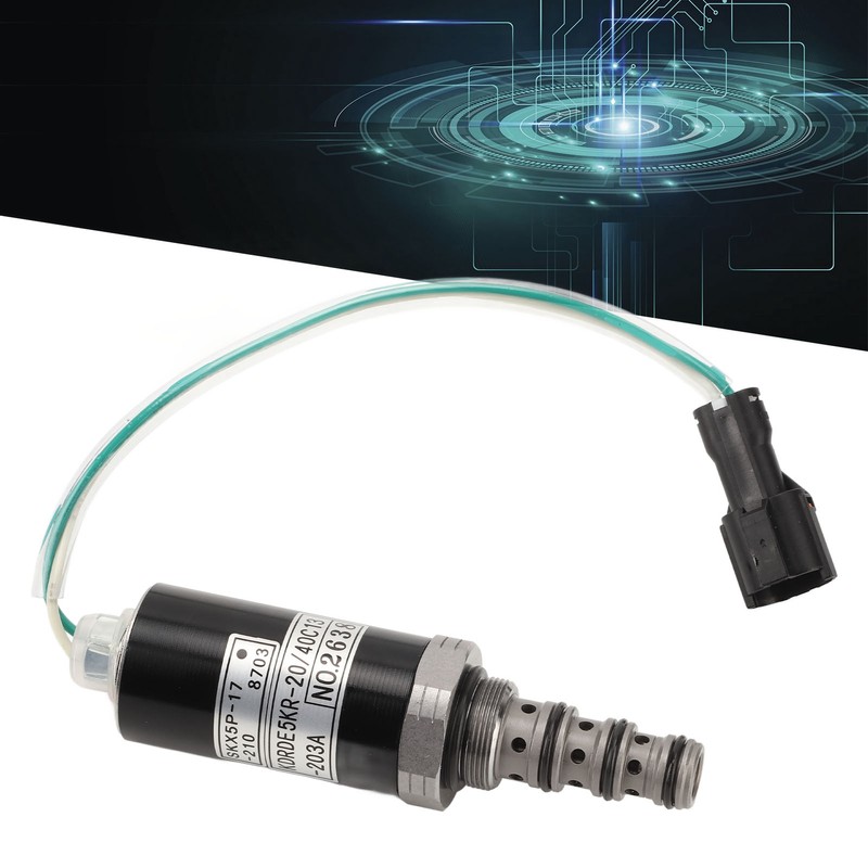 Alloy Steel Excavator Hydraulic Pump Solenoid Valve KDRDE5KR‑20/40C13‑203A for KOBELCO