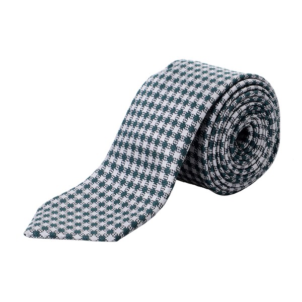Z Zegna Men's Gray Geometric Print Silk Tie