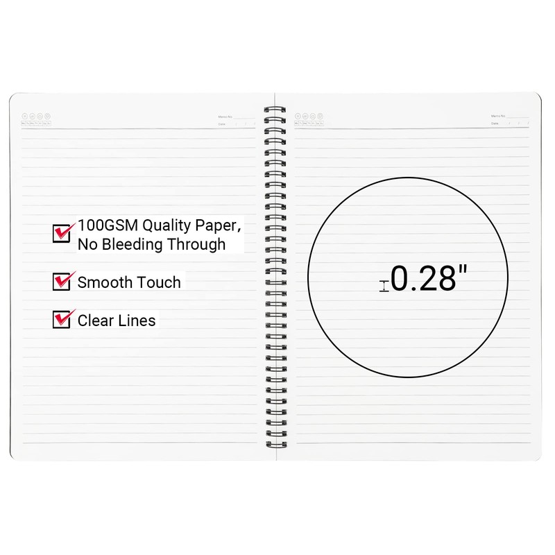Yarotm Notebook B5 Lined - Pack of 2 Notepad Spiral