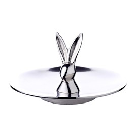 EDZARD Louis Rabbit Cookie Bowl (Diameter 15 cm, Height 9 cm), Nickel-Plated Aluminium, Easter Decoration, Easter