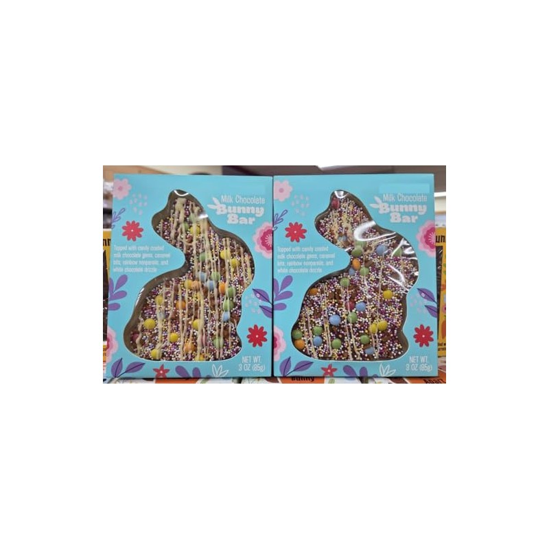 Trader Joe Milk Chocolate Bunny Bar 3oz 85g (2 Bars)