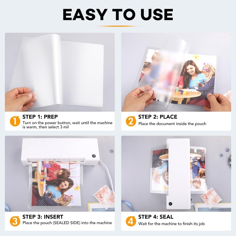 600 Pack Laminating Sheets, 3 Mil, 9 x 11.5 Inches