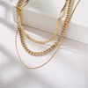 Qimily Dainty Layered Chain Necklace, Handmade 14K Gold Plated Pendant