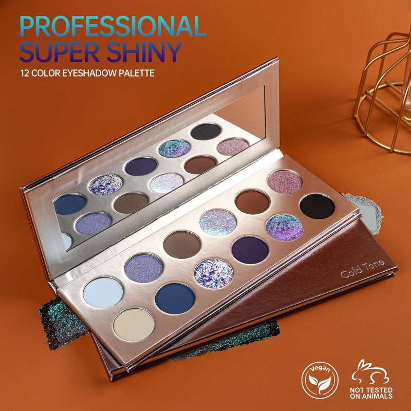 SZDYM Professional super shiny 12 color eyeshadow palette, Multichrome Chameleon