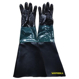 VIATOOLS 25.6" Length Universal Rubber Sandblsting Cabinet Gloves, Large Size Heavy duty SandBlaster Gloves safety work gloves With Particle Palm