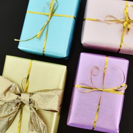 BEISHIDA Pink Gift Wrapping Paper Metallic Shine Wrapping Paper Roll Solid Color Gift Wrap Paper, Packing Paper for Wedding, Birthday, Graduation, Christmas Wrapping Paper(17inches X 32.8ft)