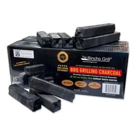 The Bincho Grill Premium Ogatan Charcoal Briquettes – Binchotan Alternative for Grilling & BBQ – 100% Natural, High Heat, Long-Lasting, No Smoke – 22lbs