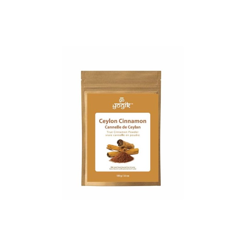 Go-Yogik Ceylon Cinnamon-100g | Organically Grown in Sri-Lanka, Processed in
