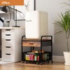 Kificet Mini Fridge Stand with Storage, Small Refrigerator Stand with