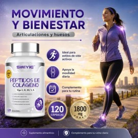 Colágeno Hidrolizado 120 Cápsulas Alta Absorción Belleza