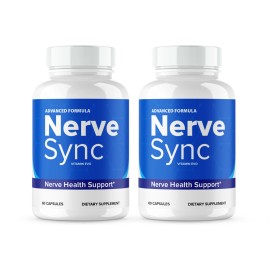 Nerve Sync (2 Pack) Nerve Sync Nerve Health Support Capsules, NerveSync Pills 120 Capsules