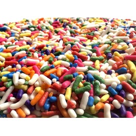 Rainbow Assorted Multicolored Sprinkles - 2 lbs of Fresh Sweet Crunchy Desert Topping in Resealable Bag to Ensure Freshness