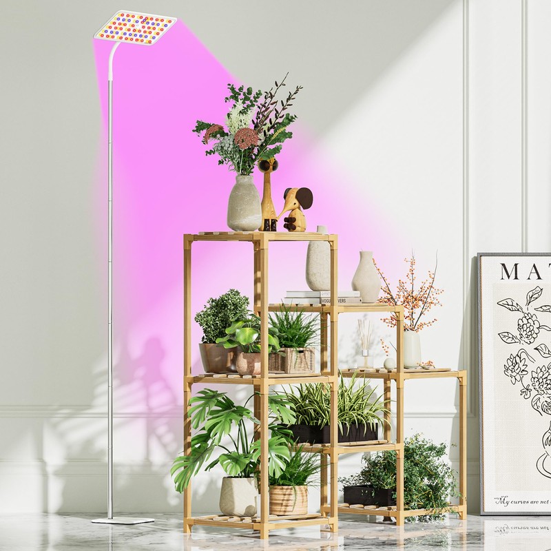 KINGPLUS Grow Lights with Stand, Full Spectrum Growing Light for