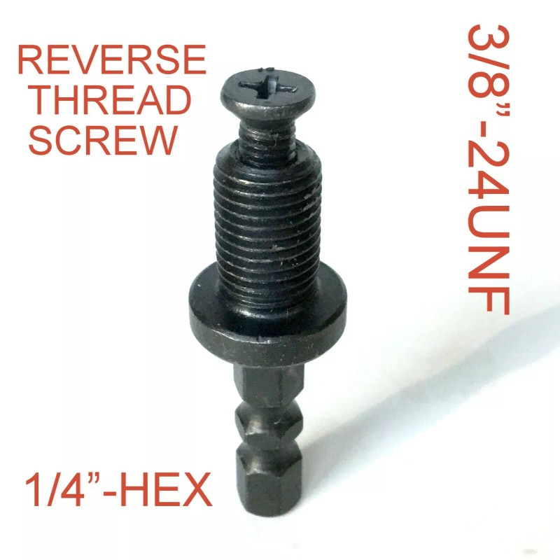SCT-888 1 pc 1/4 Hex Adapter to 3/8"-24UNF Thread with