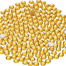 BELLEBOOST 2000PCS SS12/3mm Crystal Rhinestones (Topaz), Bedazzling Flatback Glass Rhinestones for Crafting DIY Nail Art Makeup Decoration, Gems Diomand Charms for Tumbler Shoes Clothing Mug