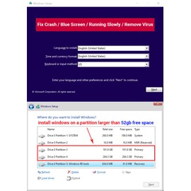 64GB - Bootable USB Driver 3.2 for Windows 11/10/7, Password Reset, WiFi & LAN Drives, Supported UEFI and Legacy, Reinstall,Upgrade,Recovery Windows, WINPE Repair Tool, Compatible All Computers