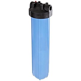 Pentair Pentek 150233 Big Blue Filter Housing, 1" NPT #20 Whole House Heavy Duty Water Filter Housing with High-Flow Polypropylene (HFPP) Cap and Pressure Relief Button, 20-Inch, Black/Blue