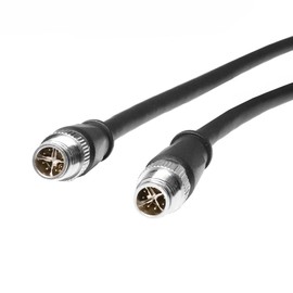 Alvin's Cables M12 X-Code 8 Pin Male to 8 Pin Male Cat6e Cable Shielded for Cognex Basler Industrial Camera, High Flex 1m/3.3ft
