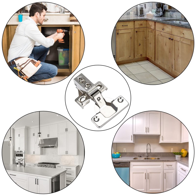 BESTEEL 24 Pack 1/2 inch Overlay Soft Close Cabinet Door