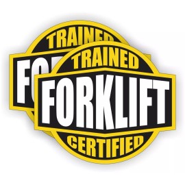 Unbranded/Generic 2x Forklift Trained Certified Hard Hat Stickers / Tow Motor Pallet Jack Decals