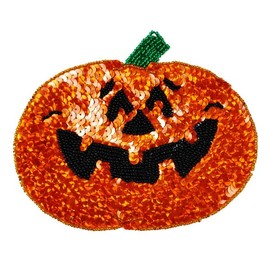 Expo International Jonathan Pumpkin Beaded Sequin 6" x 5" Patches/Appliques, Multi Colors
