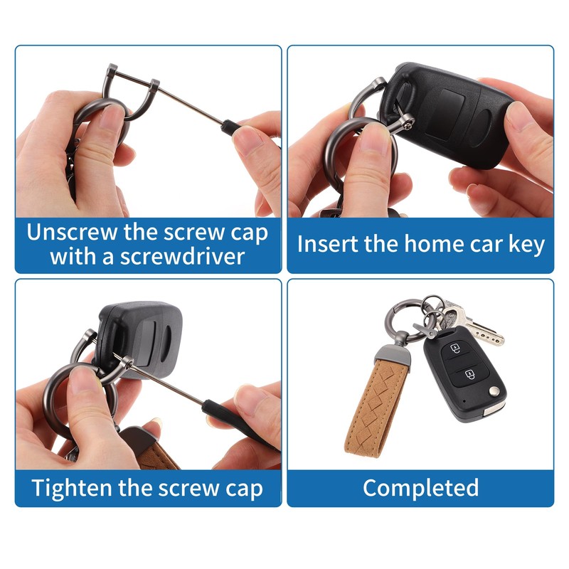 A ABSOPRO Car Keychain Universal Key Chain with Ring for