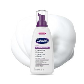 Cetaphil Pro AC Dermacontrol Espuma Facial Piel Tendencia al Acné 236ml | Con gluconato de zinc, limpia impurezas y exceso de grasa sin resecar; ayuda a equilibrar sebo, brillo y pH con efecto mate.